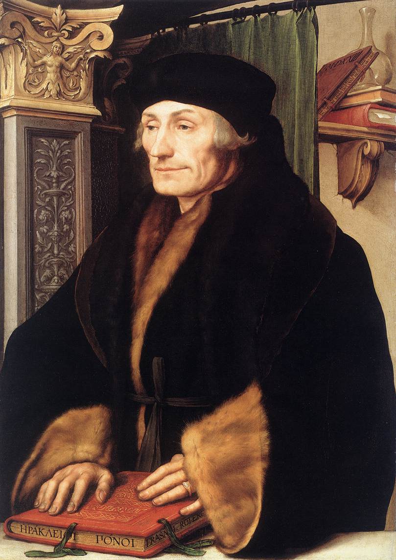 HOLBEIN, Hans the Younger Portrait of Erasmus of Rotterdam sg